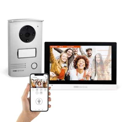 Immagine di SCS Sentinel PVF0056 Videocitofono Connesso Visiodoor WiFi Grandangolo 100 Touch Screen da 7 Pollici Ip55 Memoria Interna 14 MB ed Estensione Tramite Scheda Micro SD