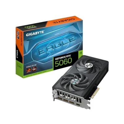 Immagine di Gigabyte GeForce RTX 5060 EAGLE OC 8G Scheda Grafica 8GB GDDR7, 128bit, PCI E 5.0, 2550 MHz Frequenza core, 3 x DisplayPort, 1 HDMI, GV N5060EAGLE 8GD