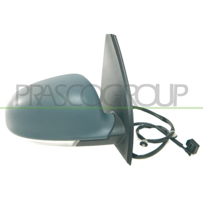 Immagine di Specchio retrovisore esterno Prasco Premium VG0367313P Dx con la prima mano elettrico termico, regolabile dall&#039;interno VOLKSWAGEN: Golf 5