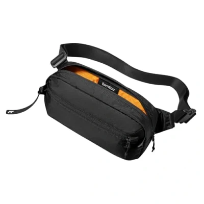 Immagine di tomtoc 3,5L Borsa da Petto con Protezione RFID, a Tracolla per Uomini e Donne, Marsupio Uomo Leggera Impermeabile, Borsello Viaggi Giornalieri, Nero, 2024 iPad mini 7