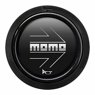 Immagine di Momo SPHOARWBLKCHF Pulsante Arrow Logo.Matt Blk . Chr.2C F