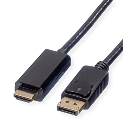 Immagine di Roline Displayport Cavo Spina DisplayPort, HDMI A 3.00 m Nero 11.04.5787 Schermato