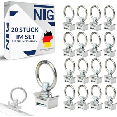 Immagine di 20 X Single Endbeschlag Fitting per Airline binario di ancoraggio occhiello volo
