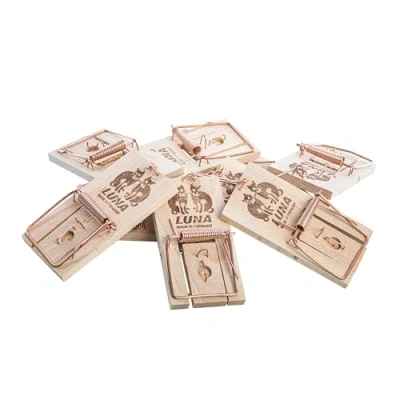 Immagine di Neustanlo Confezione da 10 trappole per Topi in Legno Trappola a Scatto ad Alto Impatto Facile Usare