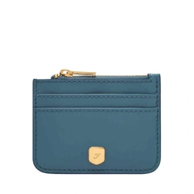Immagine di Fossil Lennox Portafoglio in pelle o poliestere per donna, 10.16 cm L x 0.38 W 7.62 H, Blu navy
