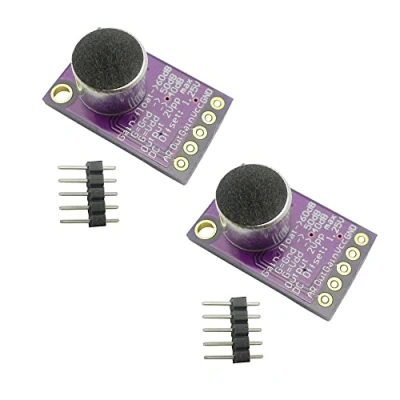Immagine di Aihasd 2 pezzi MAX9814 Elettrete microfono Modulo amplificatore AGC sonoro del Guadagno automatico Pannello di controllo Basso THD per Arduino