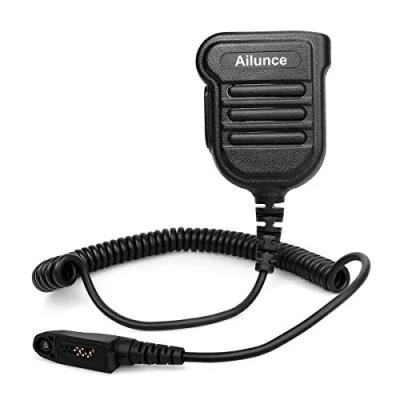 Immagine di Ailunce H103ML Walkie Talkie Altoparlante Microfono IP55 Impermeabile Compatibile con HD1 DMR Retevis RT648 RT87 RT82 RT29 RT647 RT83 Ricetrasmettitore (1 pz)