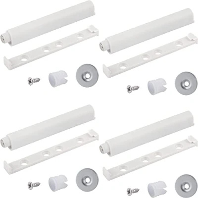 Immagine di cyclingcolors 4x Push Pull per Ante to Open Chiusura Magnetica Mobili e Cassetti, Bianco