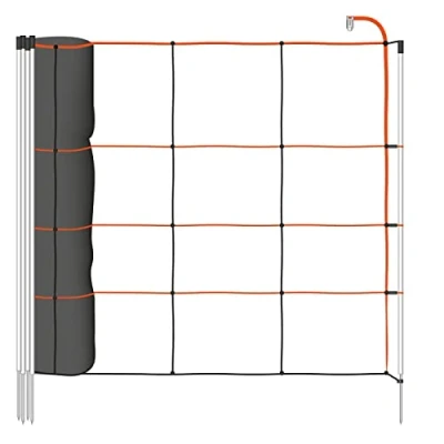 Immagine di VOSS.farming Rete elettrificabile per Pecore TitanLight Net, 50 m di Lunghezza, 90 cm Altezza, a 1 Punta, Arancione, recinto Elettrico, maiali, capre