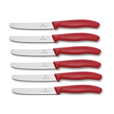 Immagine di Victorinox Classic Set di 6 coltelli da Pomodoro, Polipropilene, Colore: Rosso