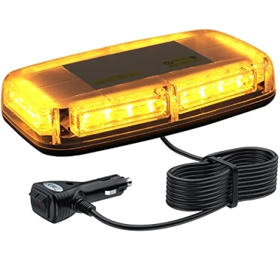 Immagine di PROZOR 24W Luce Strobo Lampada Emergenza per Auto Tetto 12V/24V con Dobbio Switch 5M Cavo Accendisigari Faro Lampeggiante Impermeabile 24 LED 7 Modalità Veicolo Camion Fuoristrada SUV