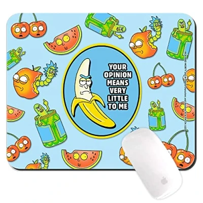 Immagine di ERT GROUP tappetino per mouse Rick and Morty originale e con licenza ufficiale PC, motivo 009 blu, computer, antiscivolo, 225 mm x 189
