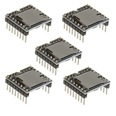 Immagine di ICQUANZX 5 PZ YX5200 DFPlayer Mini MP3 Player Modulo Voice Decode Board Supporto TF Card U Disk IO/Porta Seriale/AD per Arduino