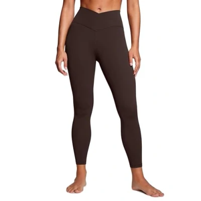Immagine di CRZ Yoga Donne Butterluxe Croce Alta Vita Controllo della Pancia Allenamento Ghette 63cm Marrone Caramello Caldo 46