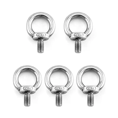 Immagine di QWORK® 5 Pezzi M8 Bulloni ad Occhiello, Bullone per Sollevamento Filettato Maschio Acciaio Inossidabile 304 Vivente (120KG)