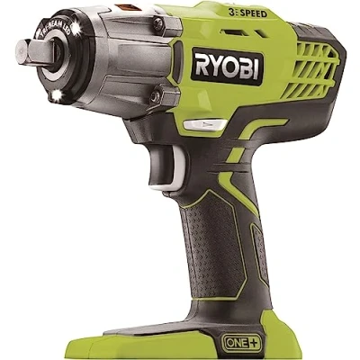 Immagine di Ryobi R18IW3 0 Avvitatore ad Impulsi 1/2&quot; a Batteria 18V ONE+, non Inclusa, 3 Velocità, 3.200 Colpi/Minuto e Velocità Vuoto 2.900 Giri/Minuto