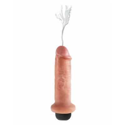 Immagine di Fallo Eiaculatorio Realistico 15,2 cm King Cock Rosa