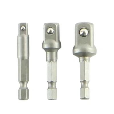 Immagine di MichaelPro Set di 3 adattatori Socket 1/4 pollici, 3/8 1/2 adattatore Hex Shank Drill Nut Driver, Power Extension Bit per Drills 088701