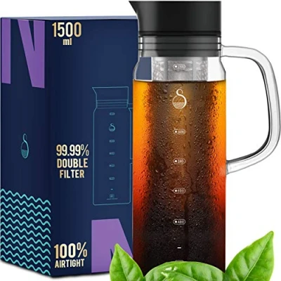 Immagine di SAMBANGAN Caffettiera Cold Brew per Pour Over Fredda Caffè e Hot Tè Caff Macchina (1500ml)