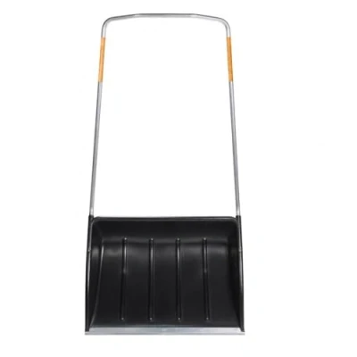 Immagine di Fiskars Slitta spingineve per ampie superfici, Larghezza testa: 74 cm, Testa in plastica/Manico alluminio, Nero/Arancione, SnowXpert, 1003470