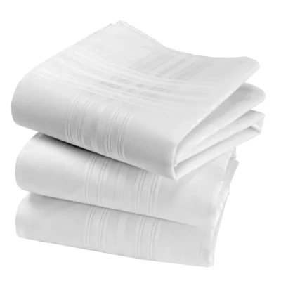 Immagine di Fazzoletti in tessuto da uomo, 100% cotone pettinato, 45 x cm, 3 pezzi, modello A02