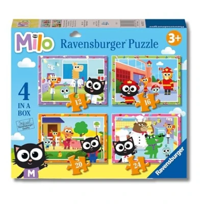 Immagine di Ravensburger puzzle Milo, Collezione 4 in a Box, da 12 16 20 24 Pezzi, Età Raccomandata 3+ Anni