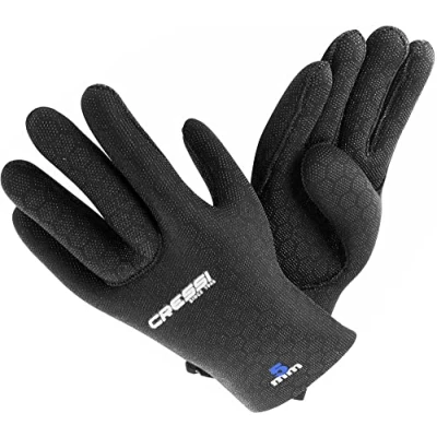Immagine di Cressi High Stretch Gloves, Guanti in Neoprene Elastico 5 mm per Apnea e Immersioni, Unisex Adulto, Nero/Blu, S