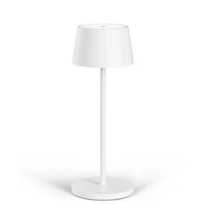 Immagine di Stilosa XL Lampada da Tavolo Senza Fili Abat Jour Led Ricaricabile Scrivania e Comodino di Design Lume Touch USB C Luce Wireless Salotto Dimmerabile Lampade Ristorante Bianco Opaco