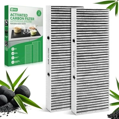 Immagine di Inwee Filtro per Piani Cottura BORA Basic Hobs, Set di Filtri a Carboni Attivi Cappe GP4 BHU/BIU/BFIU, BAKFS (2 Pezzi)