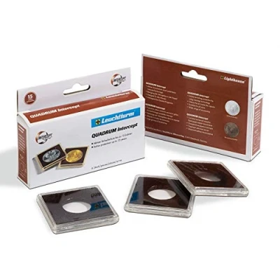 Immagine di Leuchtturm Capsule Numismatiche Quadrum Intercept, Diametro Interno 40 mm, Nero