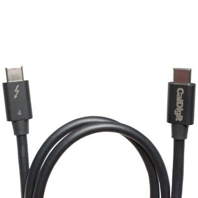 Immagine di CalDigit cavo Thunderbolt 4 / USB 4, 40 Gbps 100 W, certificato Intel, compatibile con 3 e tipo C, MacBook Pro 2016+, iMac 2017+ (2 metri, 4/USB 4)