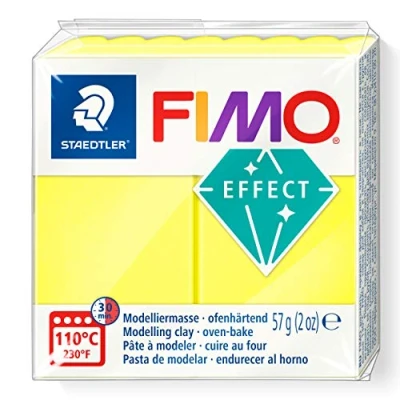 Immagine di STAEDTLER Effetto FIMO Argilla da Modellare, Colore Giallo Fluo, 8010 101