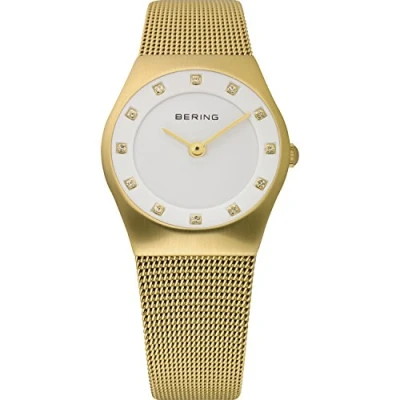 Immagine di BERING Donna Analogico Quarzo Classic Orologio con Cinturino in Acciaio inossidabile e Vetro zaffiro