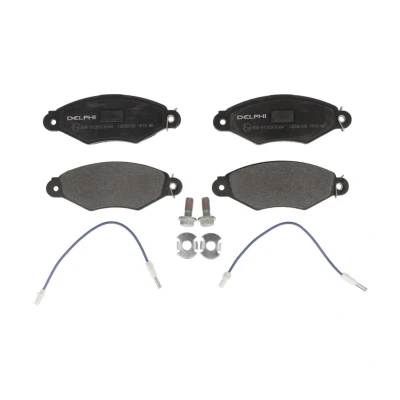 Immagine di DELPHI LP1519 Kit pastiglie freno con contatto segnalazione usura lamierino anticigolío accessori RENAULT: Kangoo I, CLIO 2, I Express
