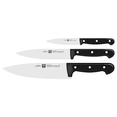 Immagine di ZWILLING Twin Chef 2 Set di Coltelli, Acciaio Inossidabile, Nero, 3 Pezzi