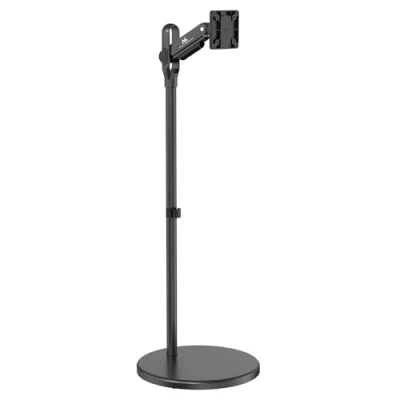 Immagine di Maclean Supporto da Pavimento mobile per monitor/TV, molla a gas, 17&quot; 35&quot;, 2 10kg, nero, Porta TV Terra con Ruote, Carrello Inclinazione MC 970 (Nero)