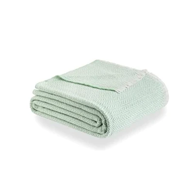 Immagine di Todocama coperta in cotone extra morbido, quattro stagioni, copriletto multiuso, plaid per letto, pile, copriletto, copriletto. (180 x 240 cm, verde menta), 180