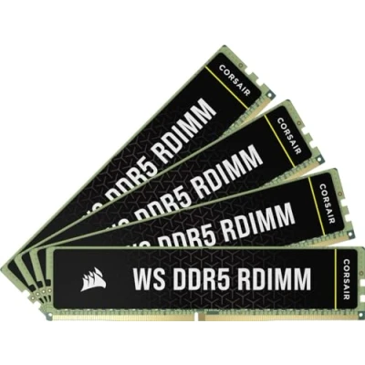 Immagine di CORSAIR WS DDR5 ECC RDIMM 64GB (4x16GB) 6000MHz CL40 AMD EXPO Intel XMP 3.0 Memoria per Workstation Nero (CMA64GX5M4B6000Z40)