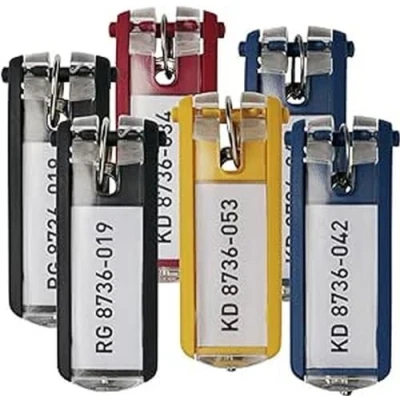 Immagine di Durable 195700 Portachiavi Key Clip, 6 Pezzi, Colori Assortiti