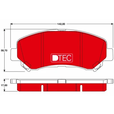 Immagine di TRW DTEC COTEC GDB3467DTE Kit pastiglie freno Non predisposto per contatto segnalazione usura NISSAN: Qashqai / Qashqai+2 I, X Trail