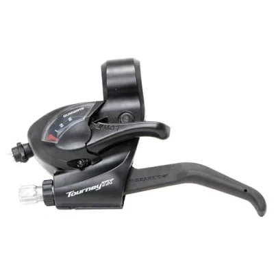 Immagine di SHIMANO Schalt /Bremshebel &#039;Tourney TX&#039; ST TX 800 Mod.15 SB verpackt, EZ Fire Plus, für V Brake Mit optischer Ganganzeige, 2 Finger, 3 fach, links, schwarz