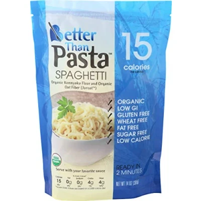 Immagine di Meglio di cibi Pasta Spaghetti farina biologica Konnyaku e fibra avena 14 Once