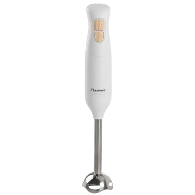 Immagine di Bestron frullatore a immersione, ad immersione con 2 livelli di velocità e impugnatura ergonomica, funzione turbo superiore 14.000/rpm, Stab rimovibile, materiale: acciaio