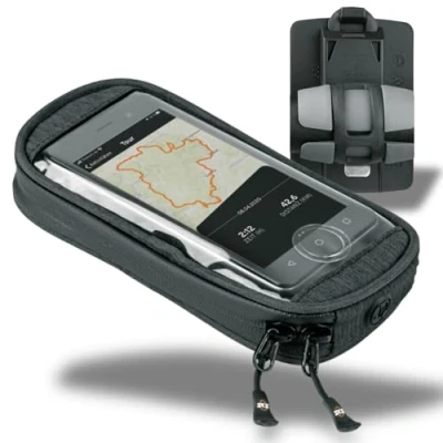 Immagine di SKS GERMANY SMARTBOY PLUS portacellulare per smartphone di grandi dimensioni (accessorio bici idrorepellente, montaggio senza attrezzi, pellicola trasparente, incl. spazio un powerbank)