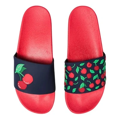 Immagine di Dedoles Ciabatte Donna Uomo &amp; Bambini Sandali per Spiaggia e Piscina con tanti Design Patatine Fiori Volpe Lama Nuvole Ketchup Regalo, Color: Ciliegie dolci, 43 EU