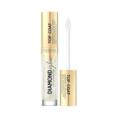 Immagine di Eveline Cosmetics Diamond Glow Lip Luminizer Gloss Nutriente e Idratante con Aroma di Caramello, 5 Gustose Tonalità, Formula Leggera per Labbra Lucenti