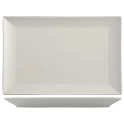 Immagine di H&amp;h set 6 piatti in stoneware osaka tortora rettangolare 34x22
