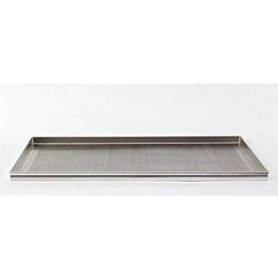 Immagine di Pentole Agnelli Pasticceria e Pizza Teglia Rettangolare Microforata, Foro 2 mm in Lega 3003, Alluminio, 80 x 60 cm