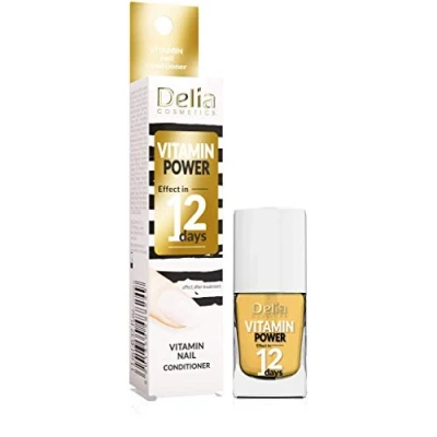 Immagine di Delia Cosmetics Balsamo per unghie Vitamina Riparazione deboli E fragili Ricostruire, Nutriente, Liscio, Lucido C, Risultato in 12 giorni Formula ad asciugatura rapida 11 ml