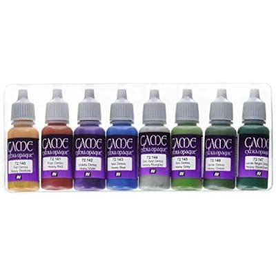 Immagine di Vallejo Game Color Set di 8 colori acrilici extra opachi, confezione da 8, 17 ml, assortiti